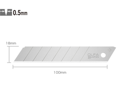 OLFA LB-10 Standart Geniş Maket Bıçağı Yedeği (10 lu) 