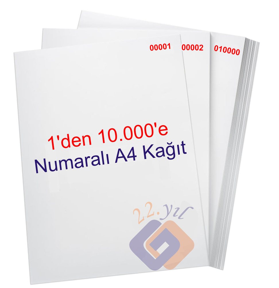 1 Den 10000 E Numaralı A4 Fotokopi Kağıdı