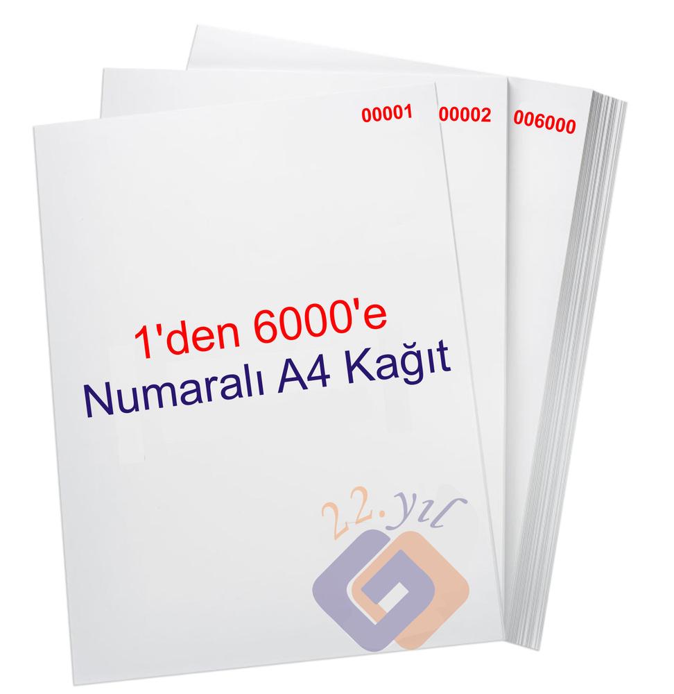 1 Den 6000 E Numaralı A4 Fotokopi Kağıdı