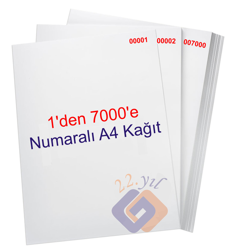 1 Den 7000 E Numaralı A4 Fotokopi Kağıdı
