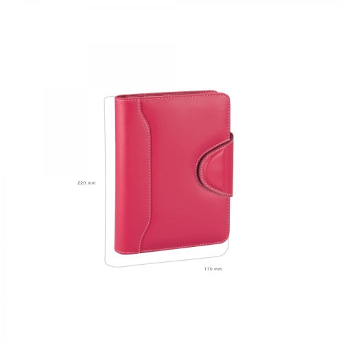 2K 5184 Fuşta Ajanda Tarihsiz Çizgili Defter 14X20 cm Hesap Makineli Suni Deri Organizer - 2