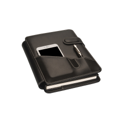 2K 5281 Siyah Ajanda Tarihsiz Çizgili 17x24 Ajanda Defter 160 Yaprak Ivory Kağıt Suni Deri - 2