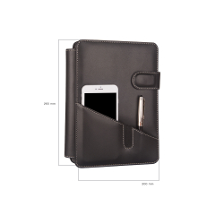 2K 5281 Siyah Ajanda Tarihsiz Çizgili 17x24 Ajanda Defter 160 Yaprak Ivory Kağıt Suni Deri - 3