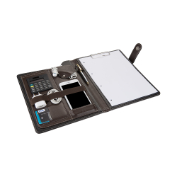 2K 6001 Kahverenk Sekreterlik A4 Suni Deri Telefon Kılıflı