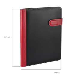 2K 7000 Siyah Sekreterlik A4 Suni Deri Telefon Kılıflı El Portföyü Sekreter Notluğu Hesap Makineli - 3