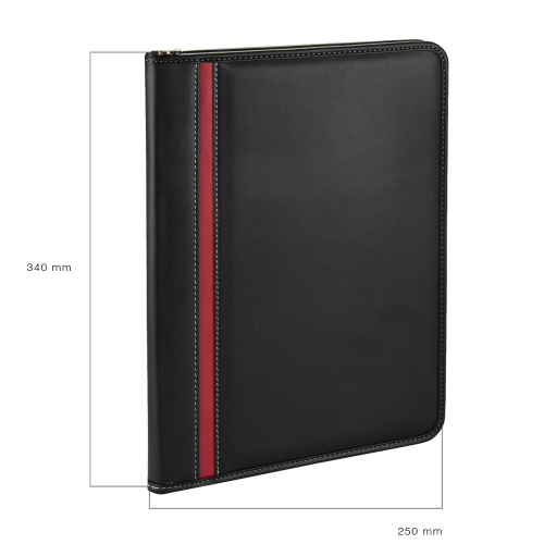 2K 9000 Siyah A4 Suni Deri Telefon Kılıflı Fermuarlı Sekreterlik - 2