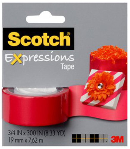 3M Scotch Kırmızı Renkli Dekoratif Bant (19mmx7,62m) - 1