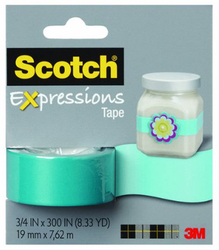 3M Scotch Turkuaz Mavi Renkli Dekoratif Bant (19mmx7,62m) - Thumbnail