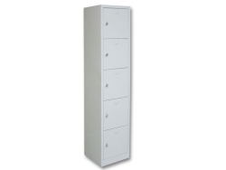 Metal 5 Gözlü Öğretmen - Öğrenci Dolabı Gri 