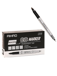 Aıhao AH-319 Çift Uçlu CD Ve DVD Kalemi Siyah Renk 12 Paket - 7
