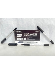 Aıhao AH-319 Çift Uçlu CD Ve DVD Kalemi Siyah Renk 5 li Set - 6