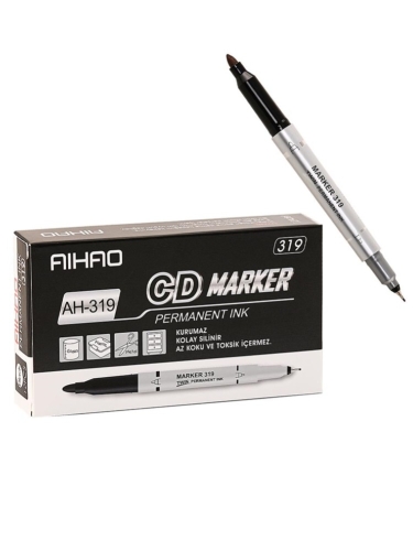 Aıhao AH-319 Çift Uçlu CD Ve DVD Kalemi Siyah Renk - 6