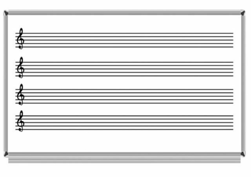 Akyazı 120X200 Müzik Çizgili Laminat Yazı Tahtası - 1