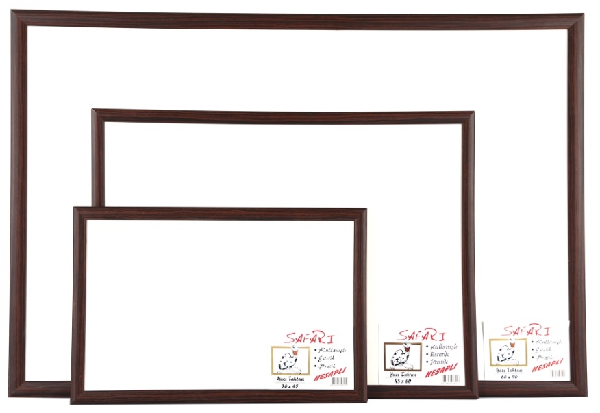 Akyazı 45X60 Duvara Monte Ahşap Çerçeve Safari Yazı Tahtası