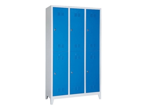 Altı Kapılı Soyunma Dolabı Mavi Gri (Yarım Boy Kapılı) - 1