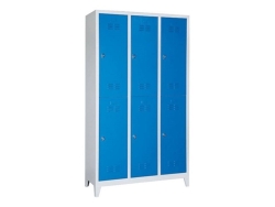 Altı Kapılı Soyunma Dolabı Mavi Gri (Yarım Boy Kapılı) 