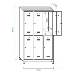 Metal Altı Yarım Boy Kapılı Ekonomik Soyunma Dolabı - 2