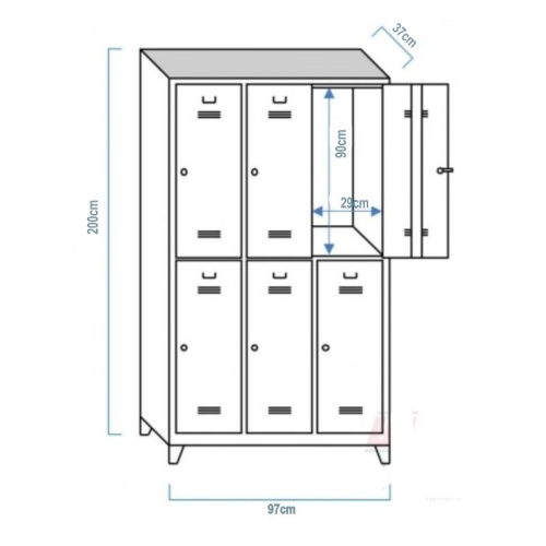 Metal Altı Yarım Boy Kapılı Ekonomik Soyunma Dolabı - 2