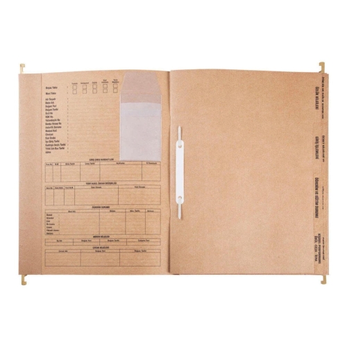 Metal Askılı Personel Özlük Dosyası 8 Yapraklı 5 li Paket - 4