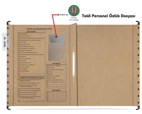 Personel Özlük Dosyası Tek Gözlü (Plastik Askılı 1 Adet) - 2