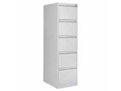 Beş Çekmeceli Metal Kartoteks Askılı Dosya Dolabı Gri Renk 