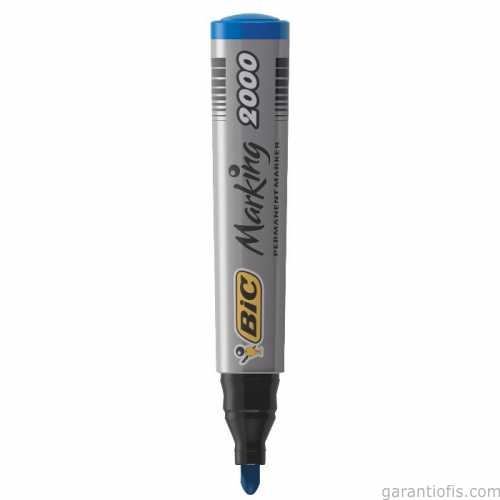 Bic 2000 Yuvarlak Uçlu Mavi Permanent Marker Kalem (Koli Kalemi) - 1