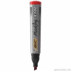 Bic 2300 Kesik Uçlu Kırmızı Permanent Marker Kalem 