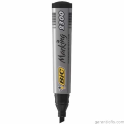 Bic 2300 Kesik Uçlu Siyah Permanent Marker Kalem 