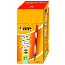 Bic Cristal Medium Kırmızı Tükenmez Kalem (50 li Kutu) - 1
