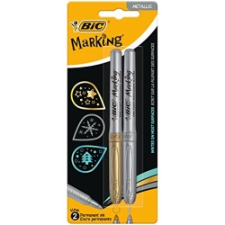 Bic Marking Altın Gümüş 2 li Permanent Kalem Seti