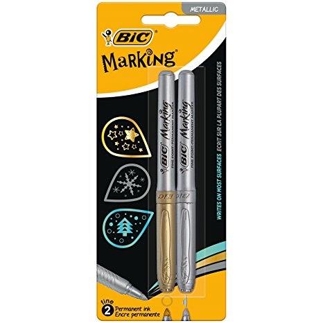 Bic Marking Altın Gümüş 2 li Permanent Kalem Seti - 1