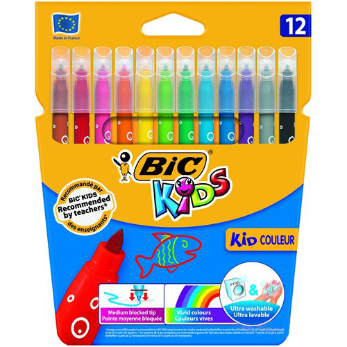 Bic Ultra Yıkanabilir 12 Renk Keçeli Boya Kalemi - 1