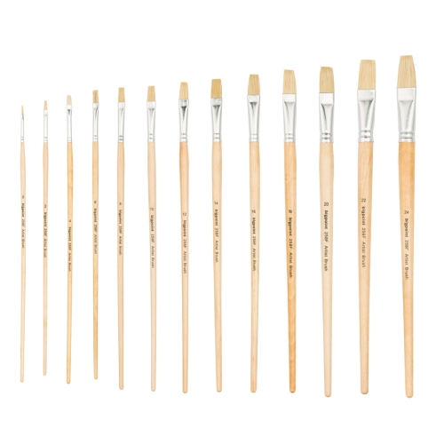 Bigpoint 258F Serisi Doğal Kıl Düz Kesik Fırça No:16 - 1