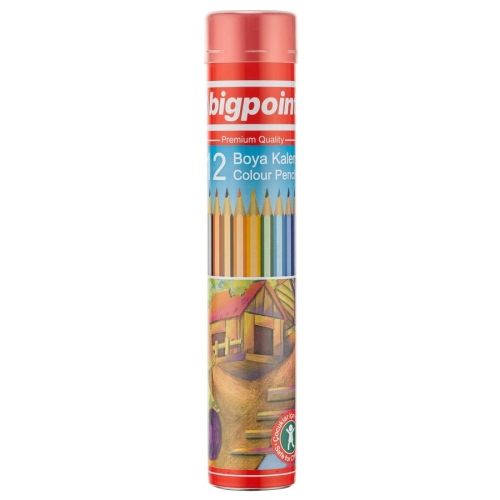 BİGPOİNT BP 941 Metal Tüp Tam Boy Kuru Boya (12 Renk) - 1