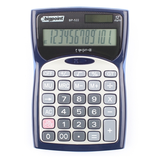 Bigpoint BP522 Su Geçirmeyen Hesap Makinesi (12 Hane) - 1