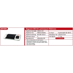 Bigpoint BP595 Laminasyon Makinesi A4 - 2