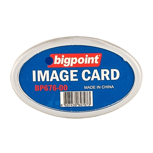 Bigpoint BP676 İğneli İsimlik Oval Şeffaf (10 lu) - 1