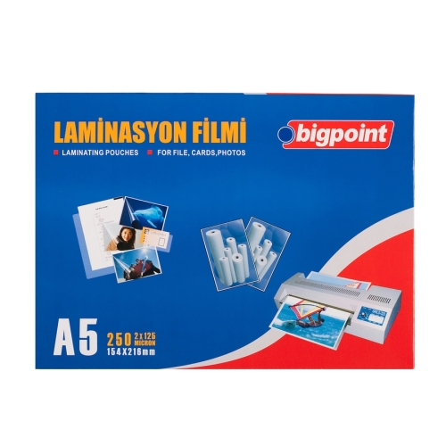 Bigpoint BP695 Laminasyon Filmi A5 (125 Micron - 100 lü Paket) - 1