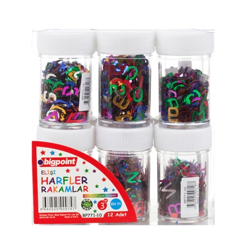 Bigpoint Elişi Pulu Harfler ve Rakamlar (12 li Tüp) - 1