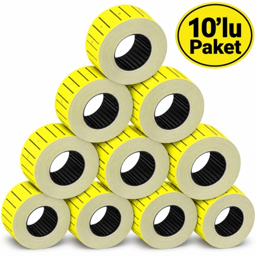 Bigpoint Fiyat Etiketi Sarı (10 lu Paket) - 1
