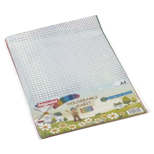 Bigpoint Hologramlı Kağıt A4 Karışık 10 Renk - 1