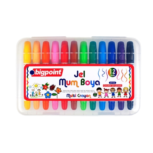 Bigpoint Multi Crayon Jel Mum Boya 12 Renk - 1
