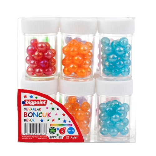 Bigpoint Yuvarlak Boncuk Büyük Boyk (12 li Tüp) - 1