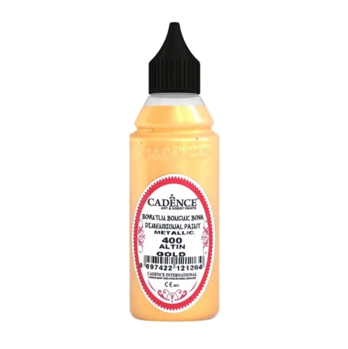 Cadence 400 Altın Boyutlu Boncuk Boya (Metalik - 50 ml) - 1