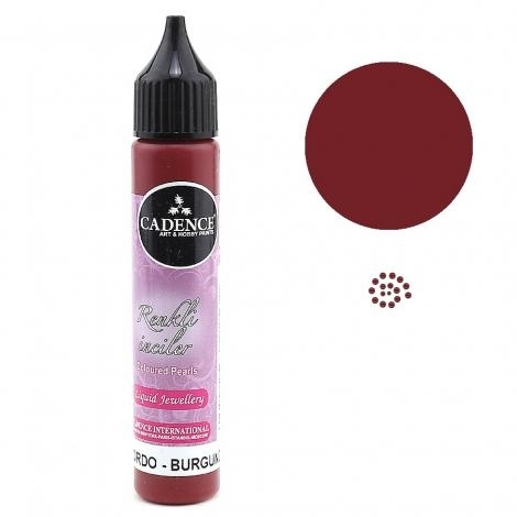 Cadence 565 Bordo Opak İnci Boya (25 ml) - 1