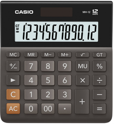 Casio MH-12BK Geniş Ekranlı Masaüstü Hesap Makinesi (12 Haneli) - Thumbnail