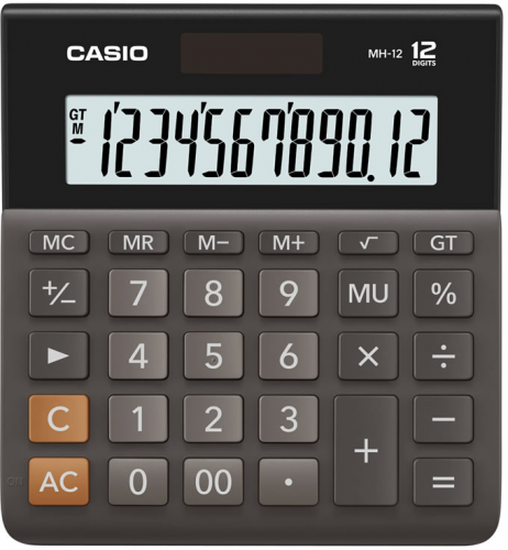 Casio MH-12BK Geniş Ekranlı Masaüstü Hesap Makinesi (12 Haneli) - 2