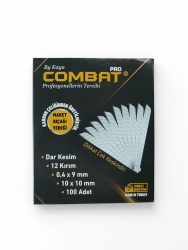 Combat Pro Maket Bıçağı Falçata Ağzı Yedeği Dar Kesim 0.4X9MM 100 Adet - 3