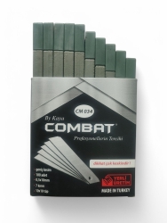 Combat Geniş Kesim Maket Bıçağı 7 Kırımlı Falçata Ağzı Yedeği 0.5X18MM 100 Adet - 1