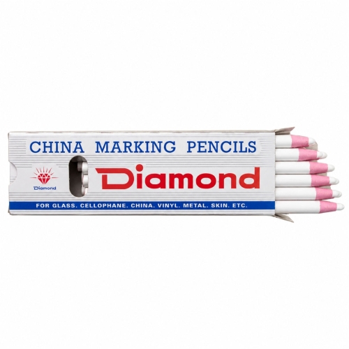 Diamond İpli Beyaz Asetat İşaretleme Kalemi (12 li Paket) - 1